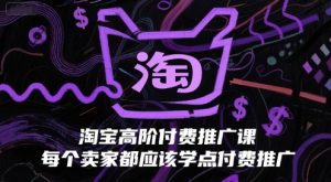 淘宝高阶付费推广课，每个卖家都应该学点付费推广-创业资源网