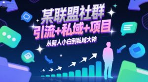 某联盟社群,引流+私域+项目,从新人小白到私域大神-创业资源网