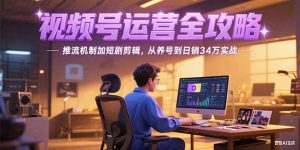 2025视频号运营全攻略,推流机制加短剧剪辑,从养号到日销34万实战-创业资源网