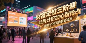财富定位三阶课,趋势分析加心智抢占,附赠91种营销策略模型-创业资源网