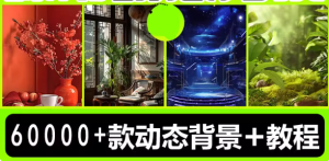 抖音直播间竖屏动态背景视频素材房间语音乐夜听情感故-创业资源网