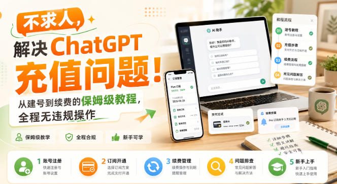 不求人，解决ChatGPT充值问题！从建号到续费的保姆级教程，全程无违规操作-创业资源网