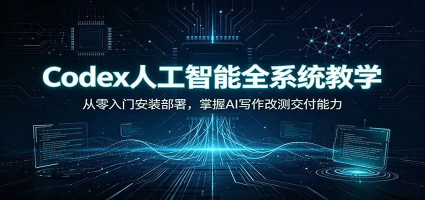 Codex人工智能全系统教学：从零入门安装部署，掌握AI写作改测交付能力-创业资源网