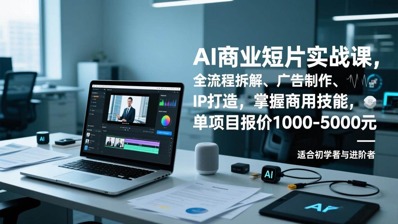 (17050期)AI商业短片实战课,全流程拆解、广告制作、IP打造,掌握商用技能,单项目报价1000-5000元-创业资源网