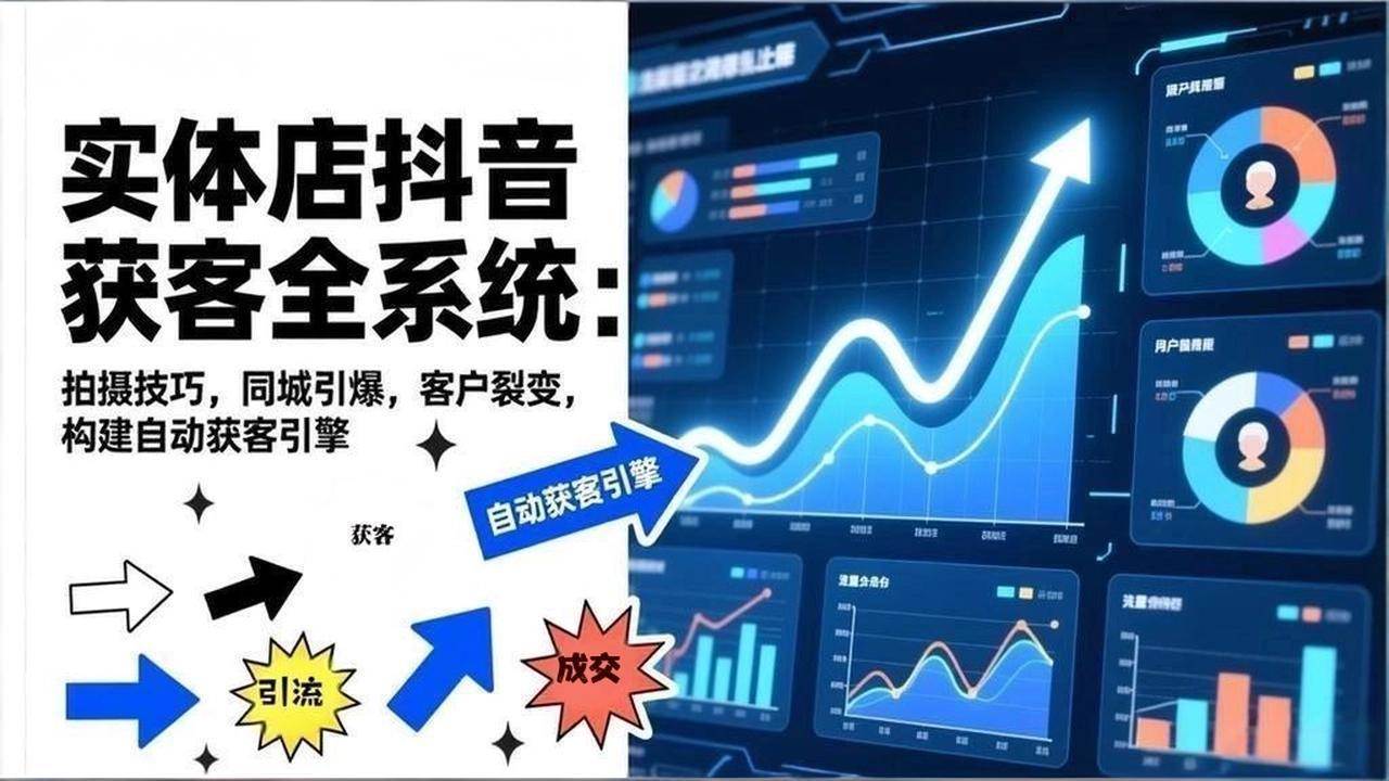 （17090期）2026实体店抖音获客全系统：拍摄技巧，同城引爆，客户裂变，构建自动获客引擎-创业资源网