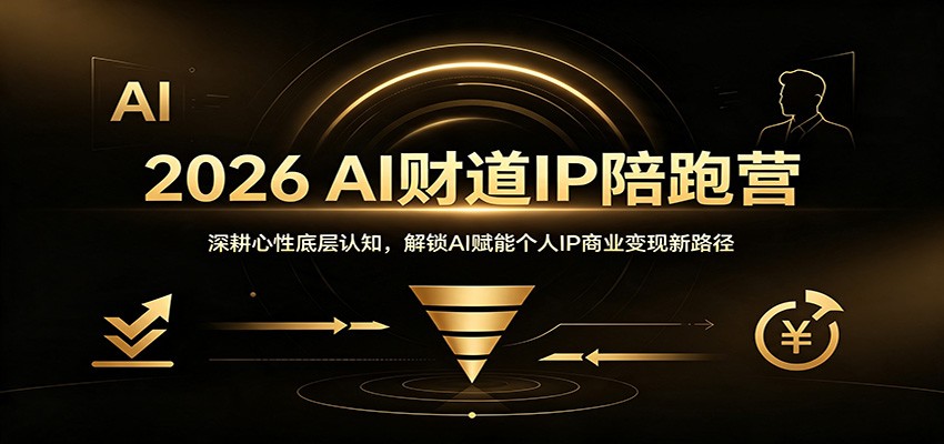 2026 AI财道IP陪跑营：深耕心性底层认知，解锁AI赋能个人IP商业变现新路径-创业资源网