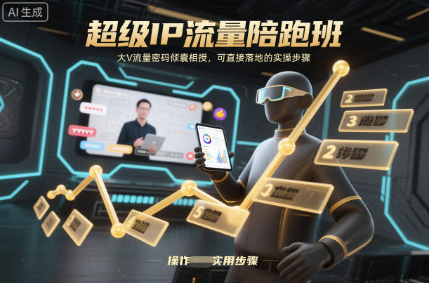 超级IP流量陪跑班，大V流量密码倾囊相授，可直接落地的实操步骤-创业资源网