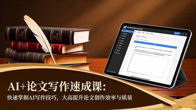 （16568期）AI+论文写作速成课：快速掌握AI写作技巧，大幅提升论文创作效率与质量-创业资源网