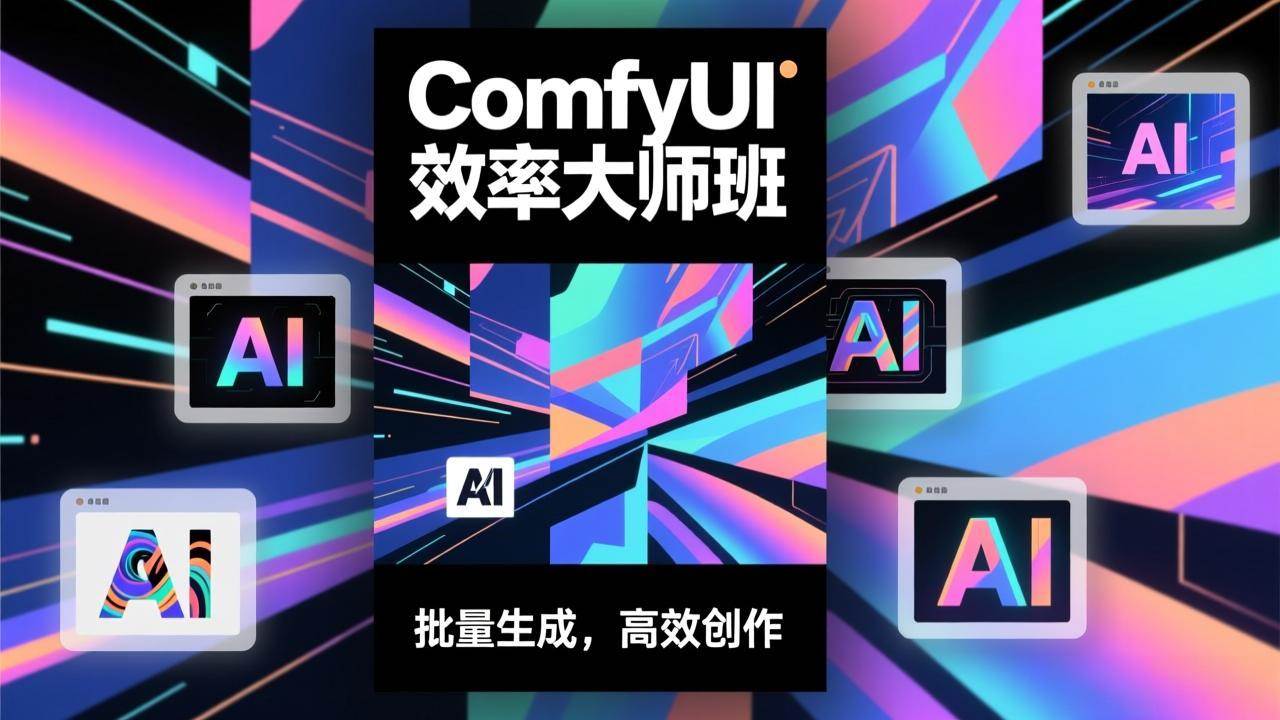 （17107期）ComfyUI效率大师班：工作流搭建，批量生成，将个人AI出图效率提升5-10倍，月接单收入1-3万-创业资源网