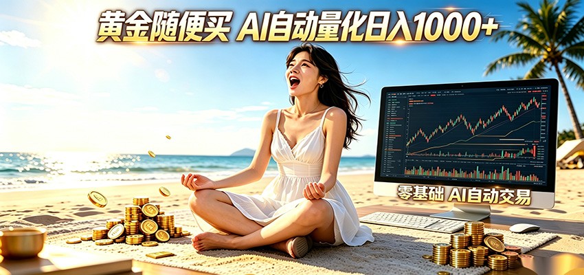 黄金随便买？AI自动外汇量化交易 在家当皇帝 日入1000+-创业资源网