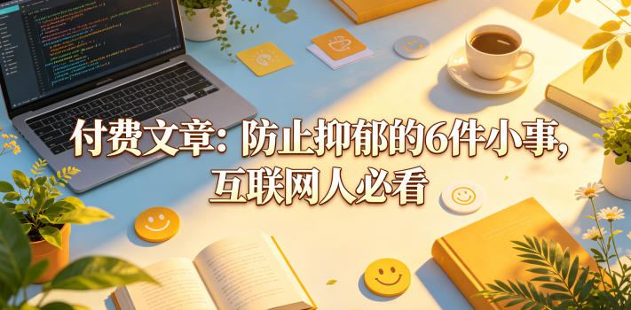 付费文章：防止抑郁的6件小事，互联网人必看！-创业资源网