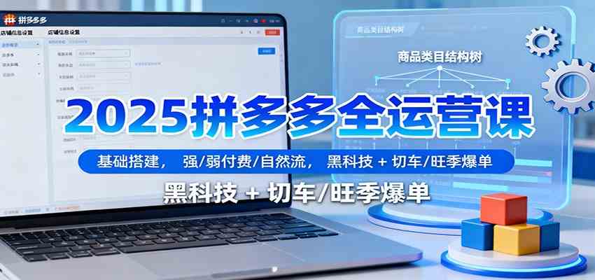 2025拼多多全运营课:基础搭建,强/弱付费/自然流,黑科技 + 切车/旺季爆单 2025拼多多全运营课:基础搭建,强/弱付费/自然流,黑科技 + 切车/旺季爆单