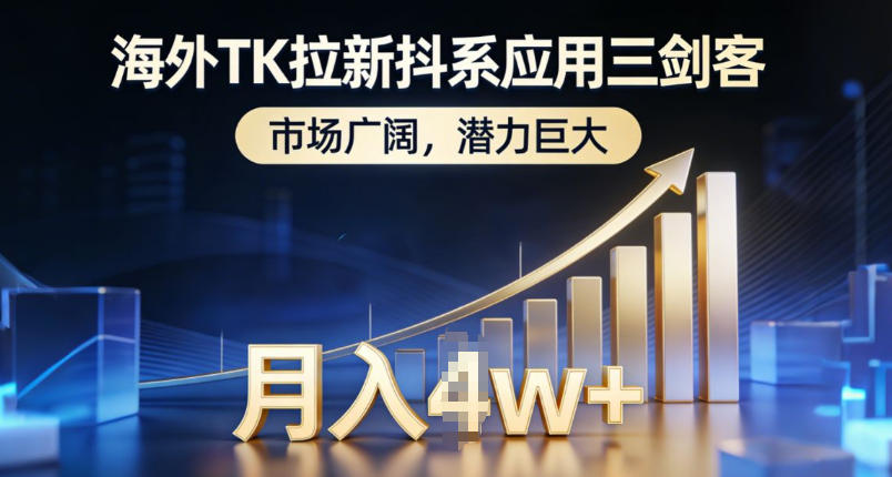 海外TK拉新抖系应用三剑客，市场广阔，潜力巨大，月入1w+-创业资源网