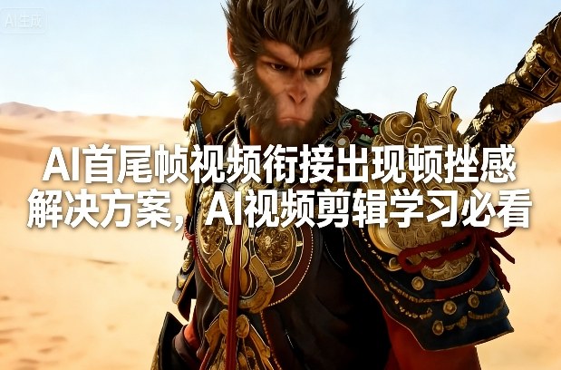 AI首尾帧视频衔接出现顿挫感解决方案，AI视频剪辑学习必看-创业资源网