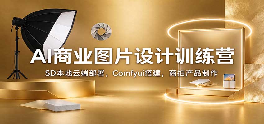 AI商业图片设计训练营：SD本地云端部署，Comfyui搭建，商拍产品制作-创业资源网