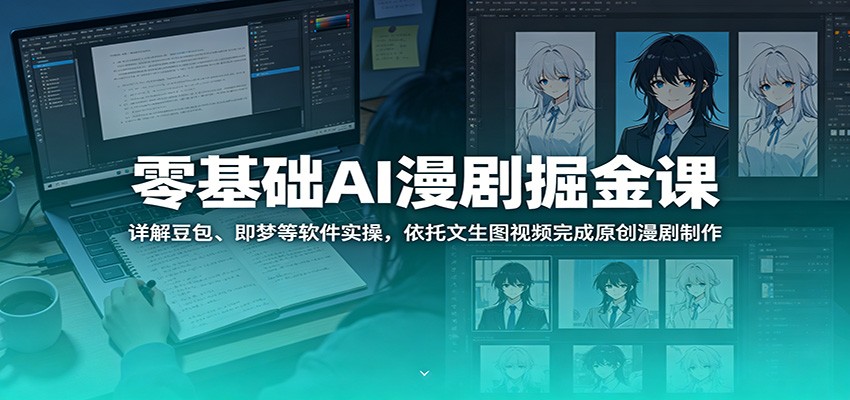 零基础AI漫剧掘金课：详解豆包、即梦等软件实操，依托文生图视频完成原创漫剧制作-创业资源网