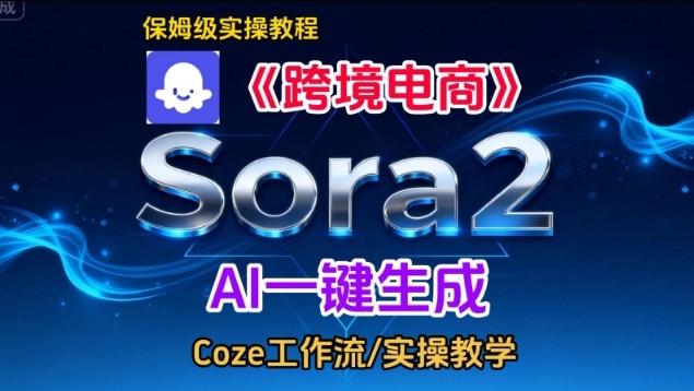 Sora2生成《跨境电商》英文短视频,实操搭建教学课,通俗易懂,包教包会-创业资源网