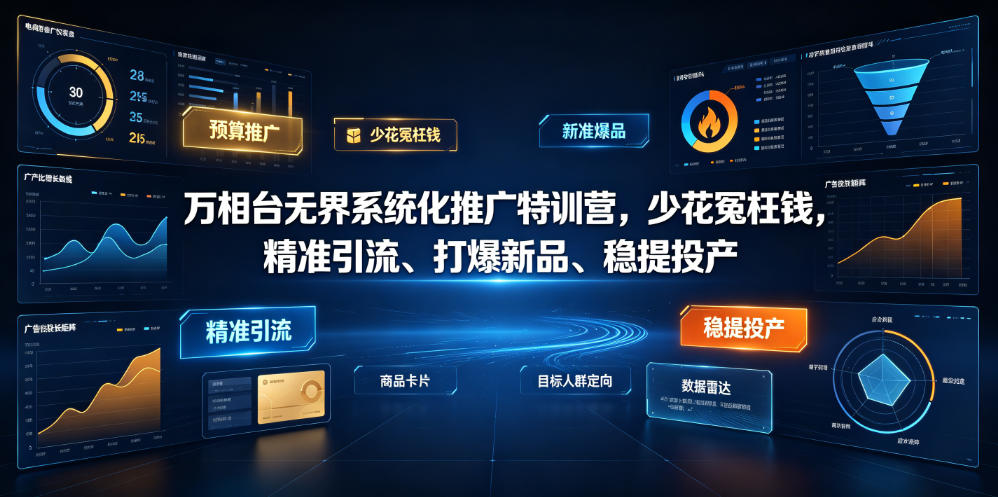 万相台无界系统化推广特训营VI0.0，少花冤枉钱，精准引流、打爆新品、稳提投产（全程录音+字幕）-创业资源网