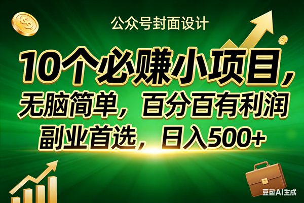 （17694期）10个必赚小项目，无脑简单，百分百有利润，副业首选，日入400+-创业资源网