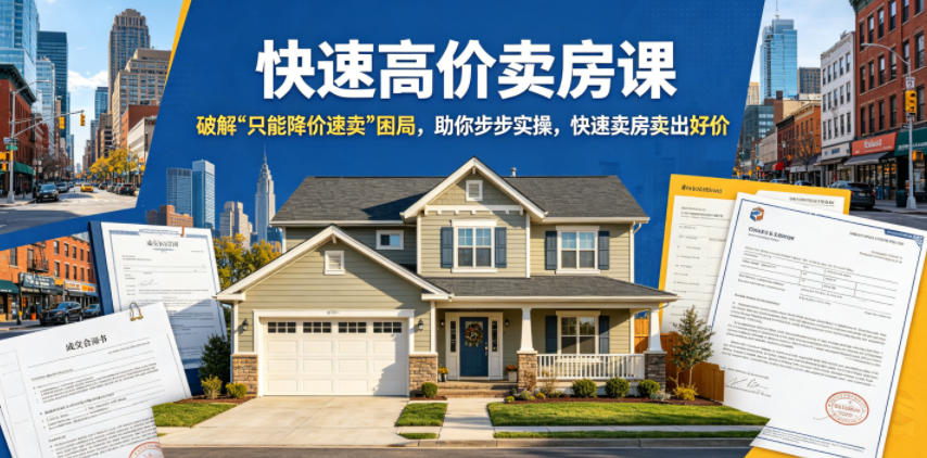 快速高价卖房课，破解“只能降价速卖”困局，助你步步实操，快速卖房卖出好价（更新2026）-创业资源网