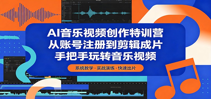 AI音乐视频创作特训营：从账号注册到剪辑成片，手把手玩转音乐视频-创业资源网