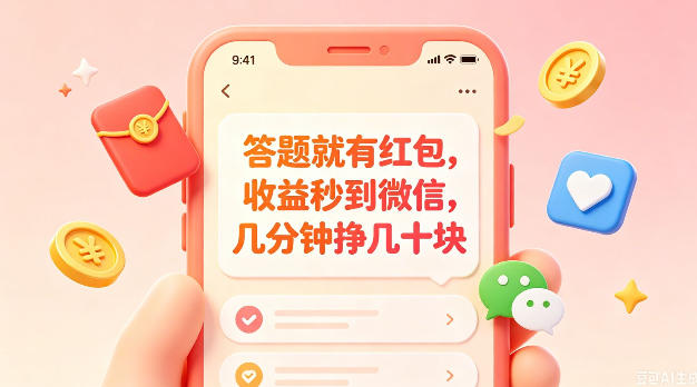 答题就有红包,收益秒到微信,几分钟挣几十块,学生党上班族宝妈都可以玩【揭秘】-创业资源网