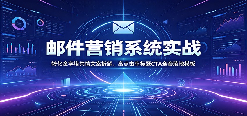 邮件营销系统实战：转化金字塔共情文案拆解，高点击率标题CTA全套落地模板-创业资源网