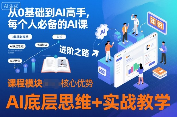 从0基础到AI高手，每个人必备的AI课，AI底层思维+实战教学-创业资源网