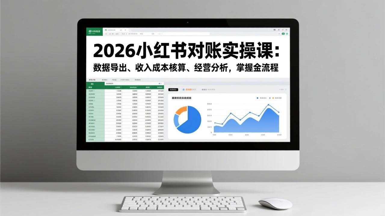 （17071期）2026小红书对账实操课：数据导出、收入成本核算、经营分析，掌握全流程-创业资源网