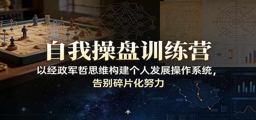 自我操盘训练营:以经政军哲思维构建个人发展操作系统,告别碎片化努力-创业资源网