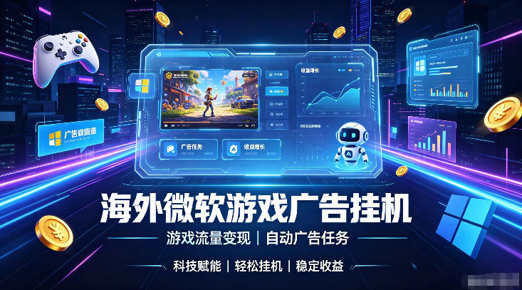 海外游戏广告自动挂G，轻资产海外副业风口，单设备稳定产出500+【揭秘】-创业资源网