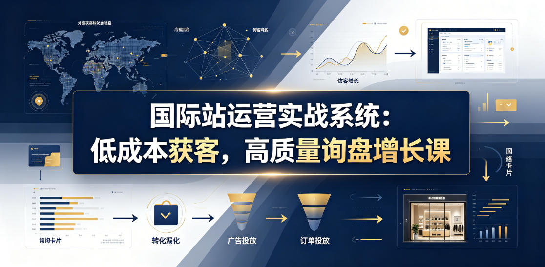 国际站运营实战系统：低成本获客，高质量询盘增长课（更新26年）-创业资源网