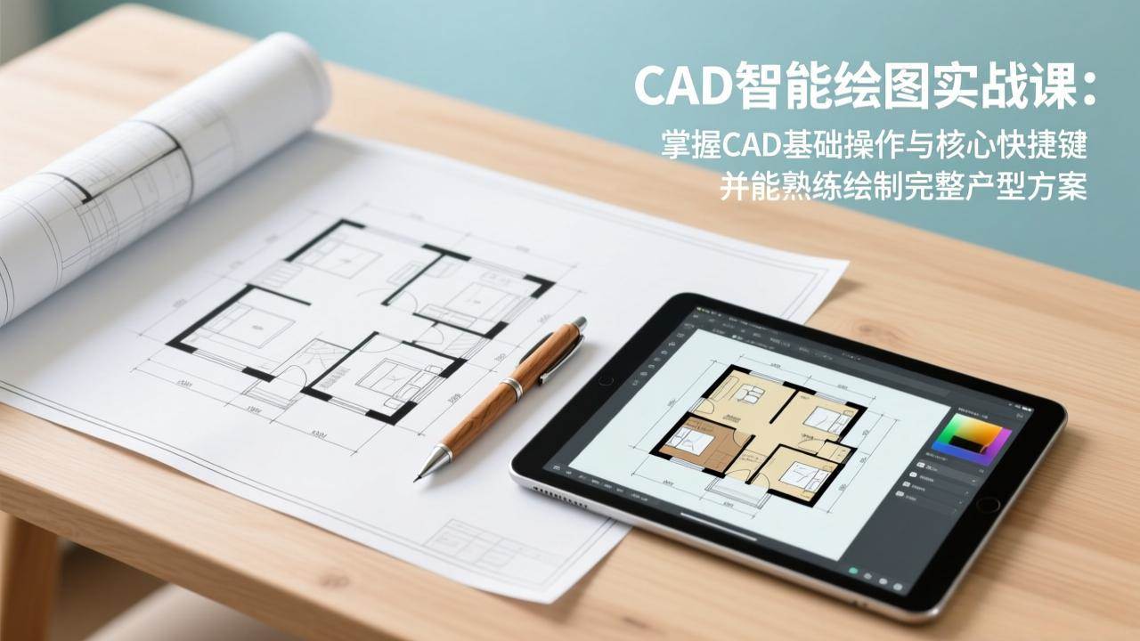 （17348期）CAD智能绘图实战课：掌握CAD基础操作与核心快捷键，并能熟练绘制完整户型方案-创业资源网