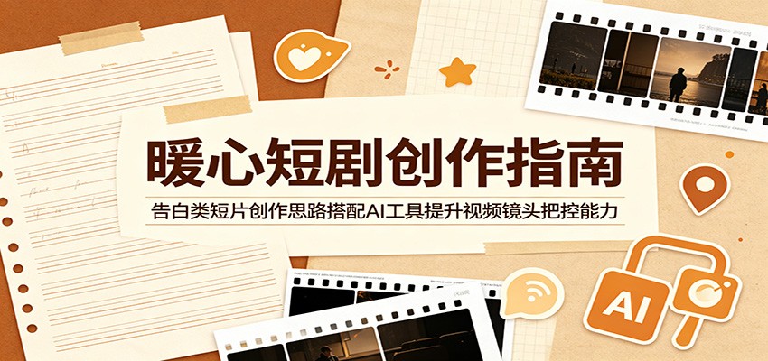 暖心短剧创作指南：告白类短片创作思路搭配AI工具提升视频镜头把控能力-创业资源网