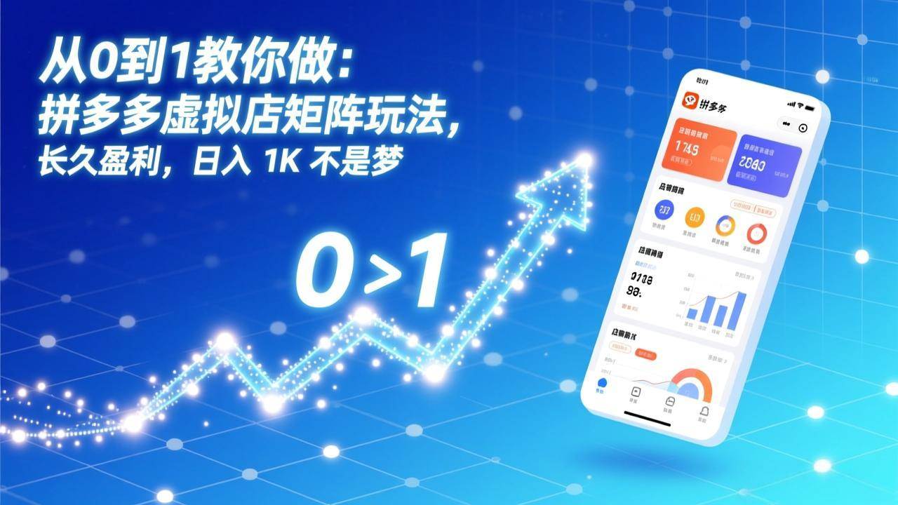 (17205期)从0到1教你做:拼多多虚拟店矩阵玩法,长久盈利,日入 1K 不是梦-创业资源网
