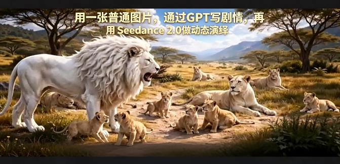 用一张普通图片，通过GPT写剧情，再用Seedance 2.0做动态演绎，居然能生成迪士尼风格搞笑动画-创业资源网