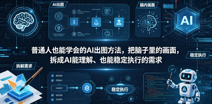 普通⼈也能学会的AI出图⽅法，把脑子里的画面，拆成AI能理解、也能稳定执行的需求【文档】-创业资源网