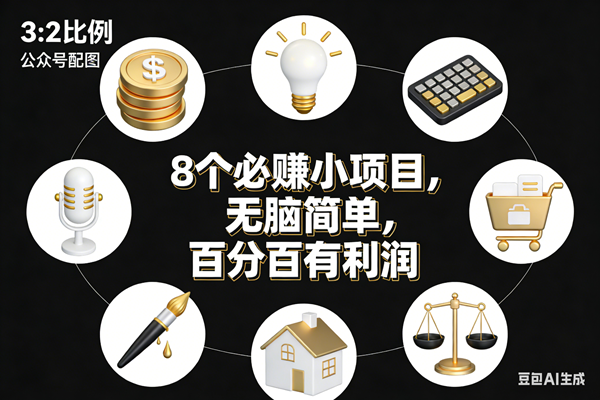 （17101期）8个必赚小项目，无脑简单，百分百有利润，副业首选，日入300+-创业资源网