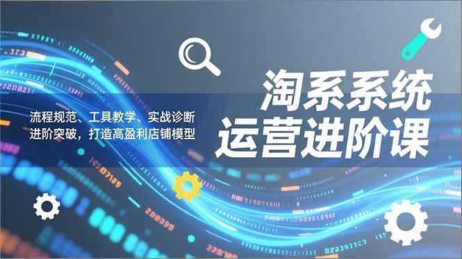 （16927期）淘系系统运营进阶课2.0，流程规范、工具教学、实战诊断，进阶突破，打造高盈利店铺模型-创业资源网