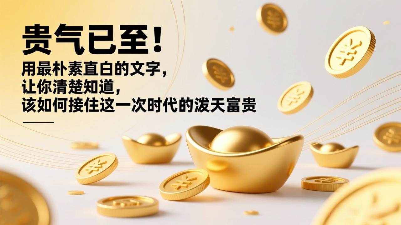 (17049期)付费文章:贵气已至!用最朴素直白的文字,让你清楚知道,该如何接住这一次时代的泼天富贵-创业资源网
