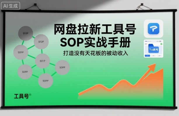 网盘拉新工具号SOP实战手册，打造没有天花板的被动收入-创业资源网