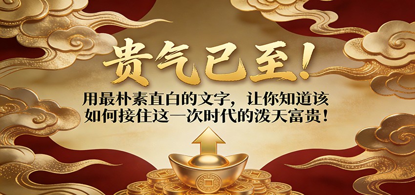 付费文章:贵气已至!用最朴素直白的文字,让你知道该如何接住这一次时代的泼天富贵!-创业资源网