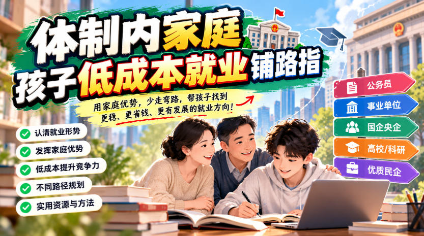 某公众号付费文章：体制内家庭，孩子低成本就业铺路指-创业资源网