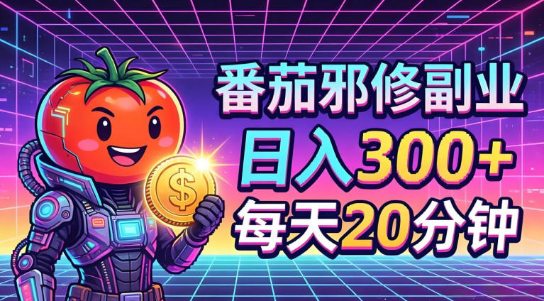 番茄小说撸金，日入300+，每天20分钟！五一必看，独家项目，副业小白友好，超级简单【揭秘】-创业资源网