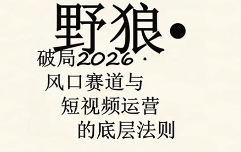 野狼团队·多平台实操运营课，覆盖AI口播、服装、好物、漫剪等热门玩法（更新4月）-创业资源网