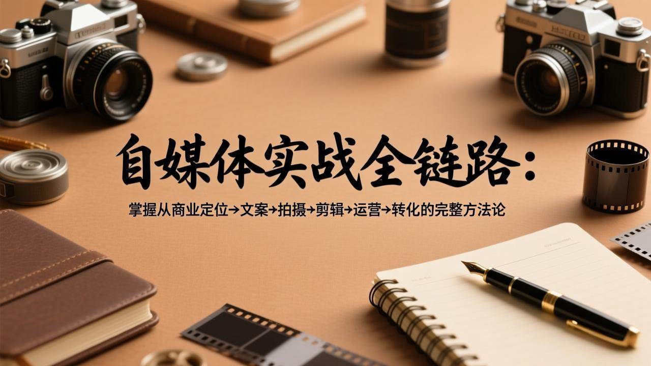 （17586期）自媒体实战全链路：掌握从商业定位→文案→拍摄→剪辑→运营→转化的完整方法论-创业资源网