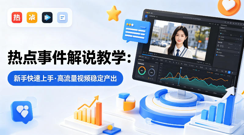 某大V的热点事件解说教学，新手也能快速上手，稳定产出高流量解说视频-创业资源网