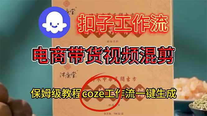 （16669期）电商带货视频一键混剪，保姆级都系COZE工作流一键生成-创业资源网
