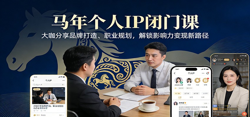 马年个人IP闭门课,大咖分享品牌打造、职业规划,解锁影响力变现新路径-创业资源网