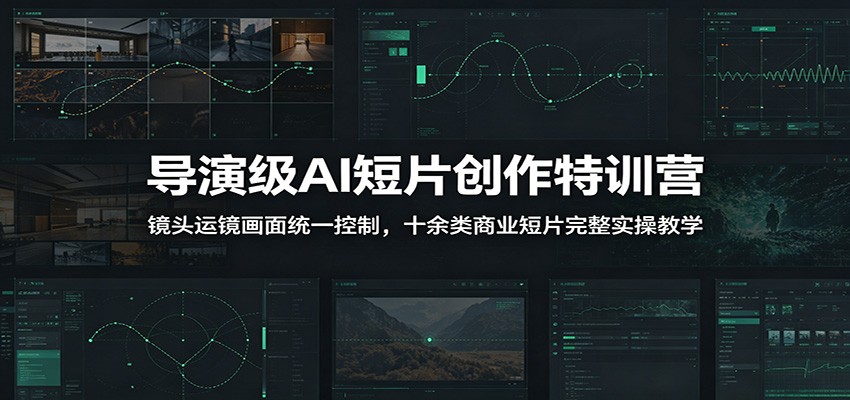导演级AI短片创作特训营：镜头运镜画面统一控制，十余类商业短片完整实操教学（更新）-创业资源网